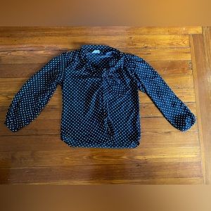Black and White Polka Dot Button Up Blouse from Unique Vintage size SMALL